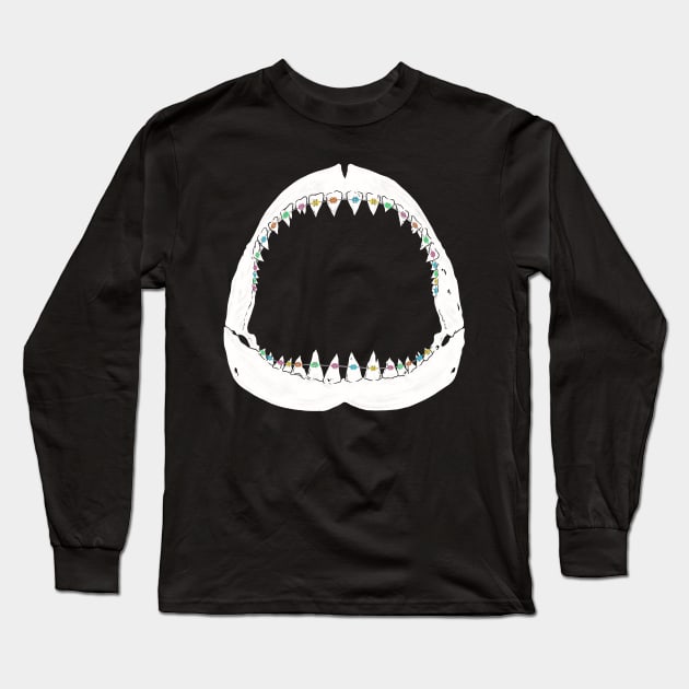 JAWS BRACES Long Sleeve T-Shirt by ALFBOCREATIVE